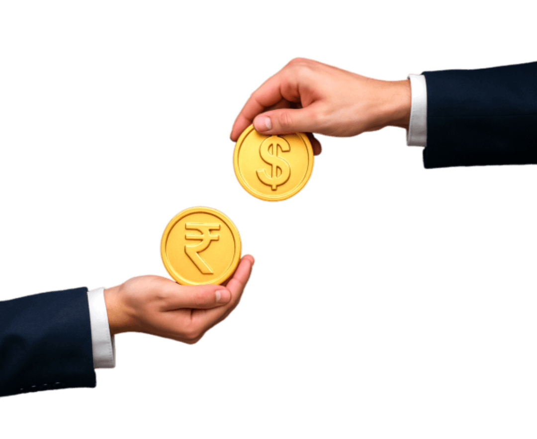 Hand holding mobile phone with money transfer app